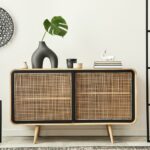 rattan storage cabinet